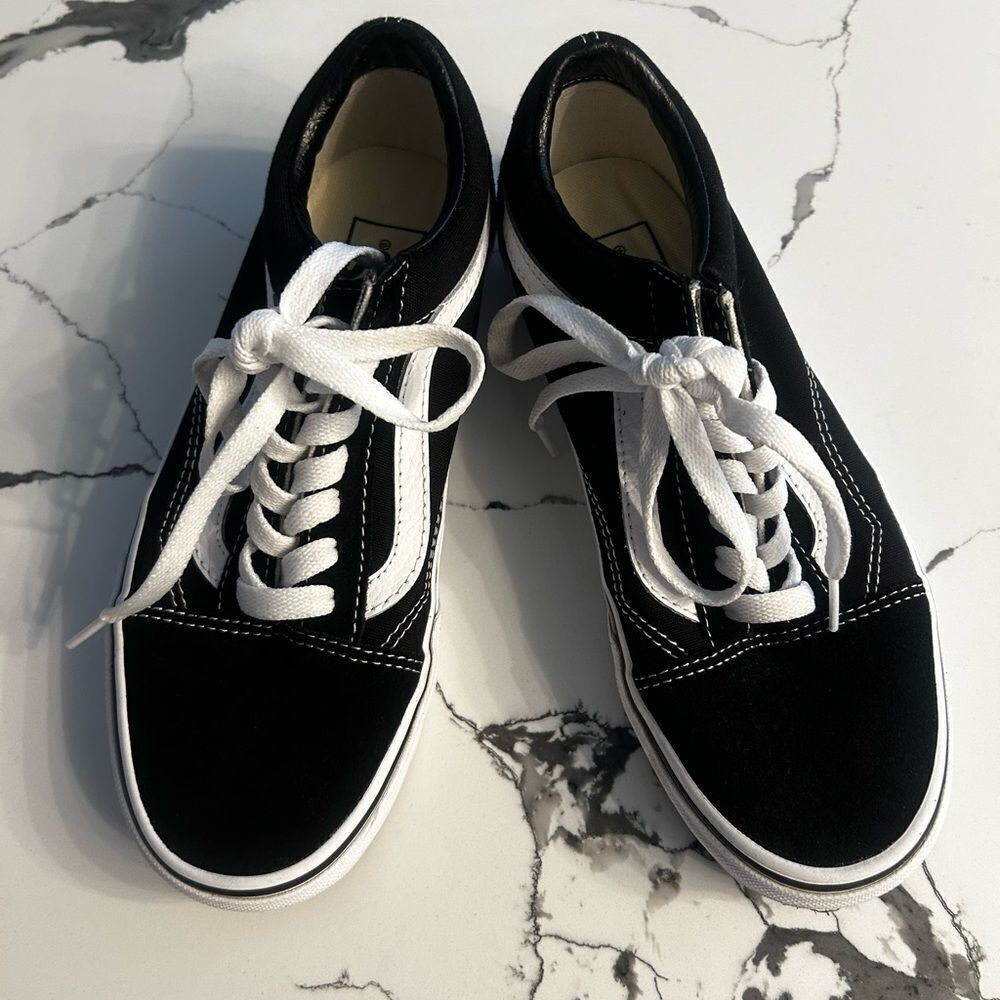 Vans Black and White Skate Shoes